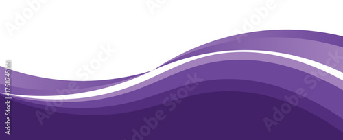 Purple business wave banner on white background, flat purple gradation. wavy background. vector illustration