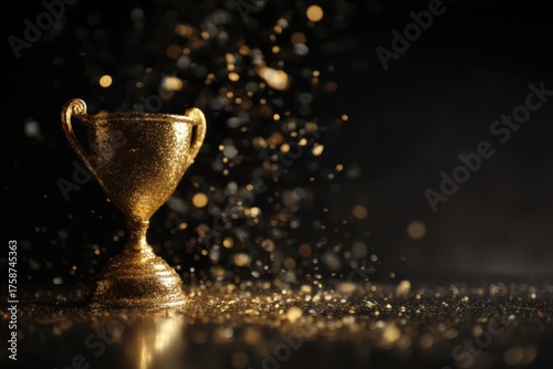 Golden trophy gleaming with...