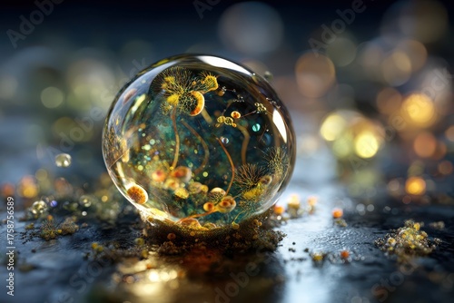 Glowing glass orb captures ...