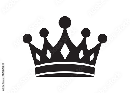 Queen crown icon, Queen crown solid vector