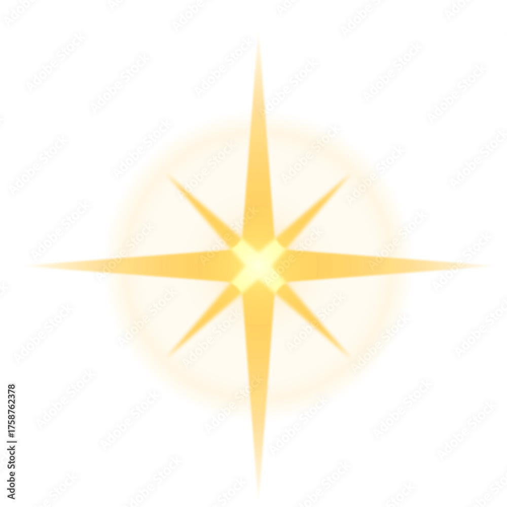Fototapeta premium Gold sparkle png sticker, light effect flat design on transparent background