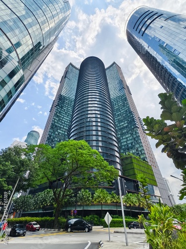 Canvas Print Skyscrapers in Asia against a blue sky