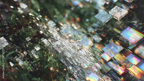 Abstract shimmering squares...