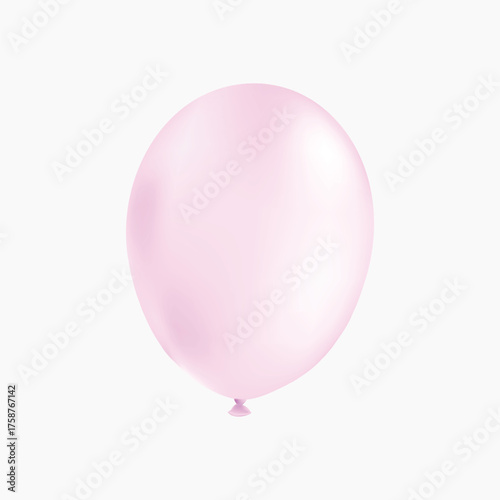 Pink balloon collage element vector
