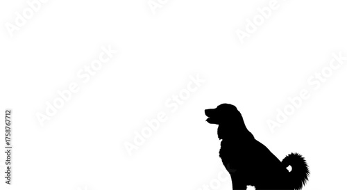 Black Dog Silhouette Vector