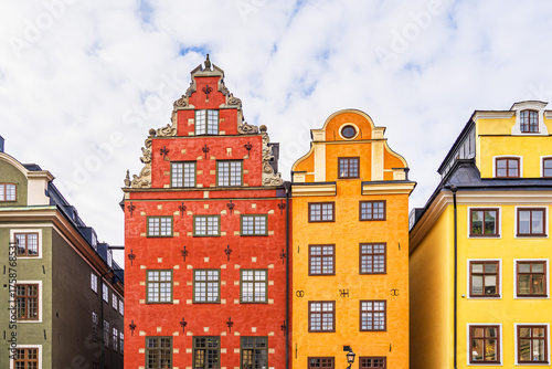 Photography Historische Gebäude in der Altstadt von Stockholm, Schweden