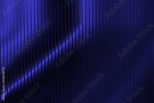 Fotografie Motif abstrait vertical bleu noir avec effet ondulé lumineux