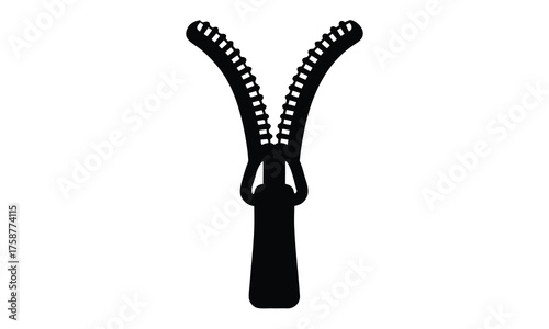 zipper silhouette vector, zipper icon, zipper symbol