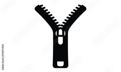 zipper silhouette vector, zipper icon, zipper symbol