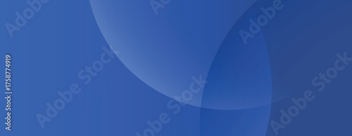 Abstract blue background with smooth gradients and overlapping circles. The blue background has a soft, modern texture. Minimal abstract gradient curve vector background