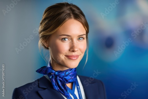 Young woman smiling, wearin...