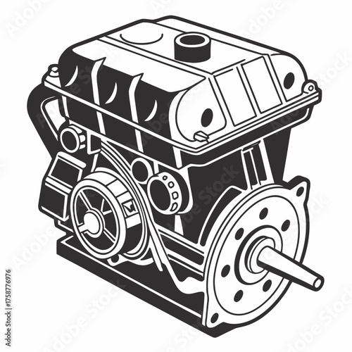 Illustration of an internal combustion engine
