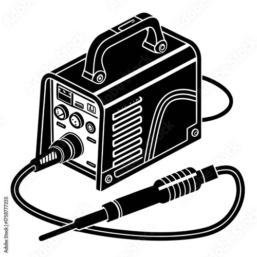 Welding machine icon in simple style vector