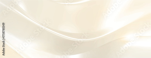 Elegant cream background with smooth, flowing texture. The cream color enhances the background's soft, luxurious appearance. Gradient wave background vector. Gold background.