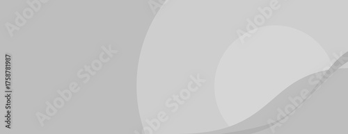 Minimalist gray background with smooth curves. The background features a soft gray color and a sleek, modern texture. Wave background vector. Gray background.