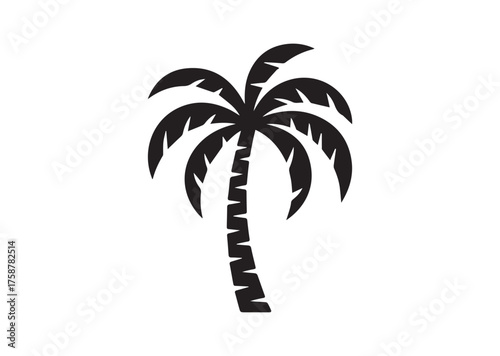 Palm tree icon, Palm tree solid vector