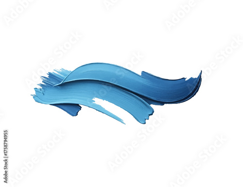 Blue Abstract Brush Stroke Artwork for Creative Design and Visual Expression.