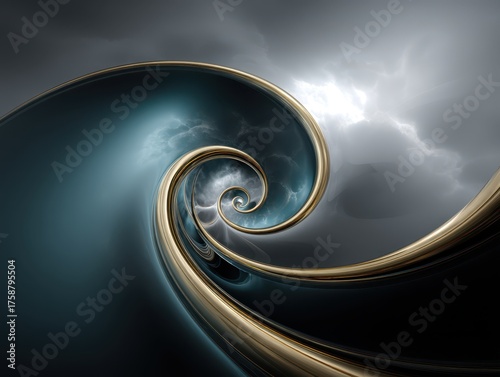 Swirling abstract pattern r...