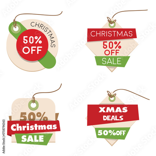 set of sale tags
