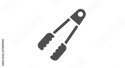 Kitchen tongs icon, cooking utensils vector illustration