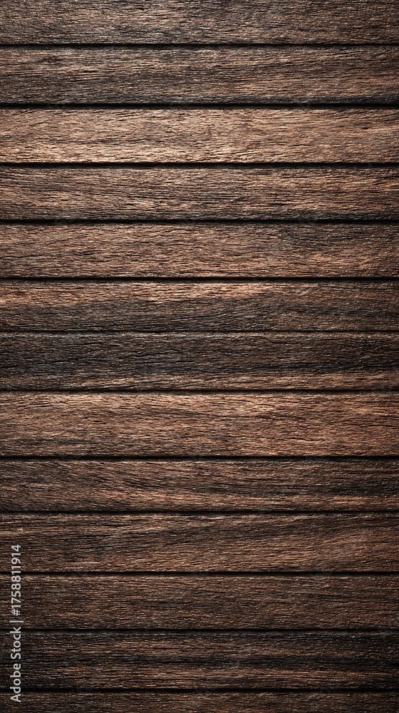 Fototapeta premium Rustic weathered wood planks with rich earthy tones and visible grain texture