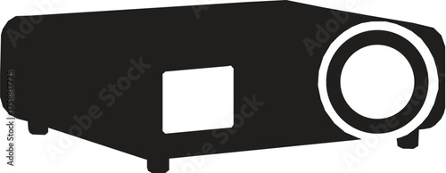 Projector black silhouette vector,Home Theater Projector icon