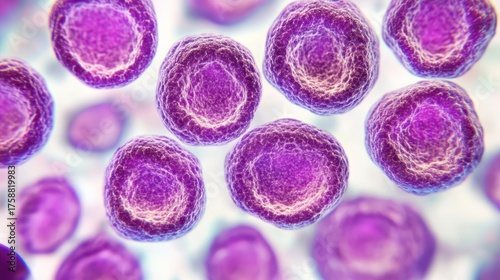 Magnified view of human skin cells in a scientific image