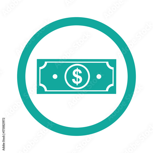 Dollar Bill Vector Icon. Simple Money and Payment Symbol