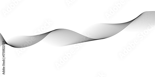 Futuristic Soundwave Pattern for Design. Digital Flow Lines and Curves. Smooth Blended Vector Illustration.