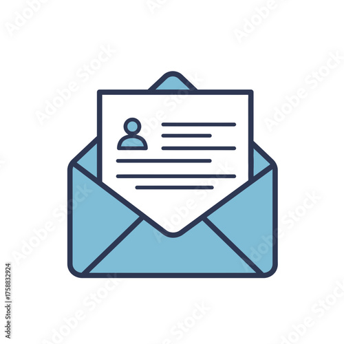 Email notification icon representing communication and online correspondence