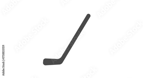 Iconic hockey stick silhouette symbolizing sports equipment and recreation