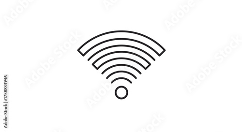 Minimalistic wifi symbol vector illustration for modern digital designs