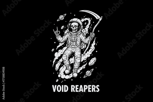 Astronaut Skeleton with Scythe in Space Void Reapers.