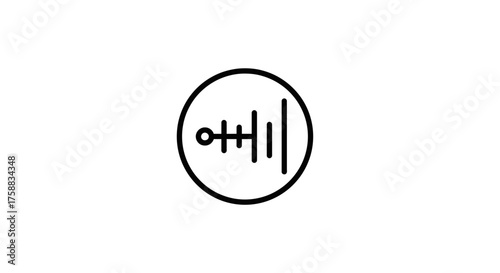 Soundwave Icon Vector Graphic Design, Abstract Audio Signal Illustration Concept