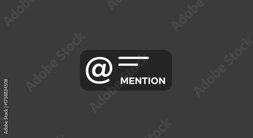 Symbol for mentioning usernames on social media platforms and applications
