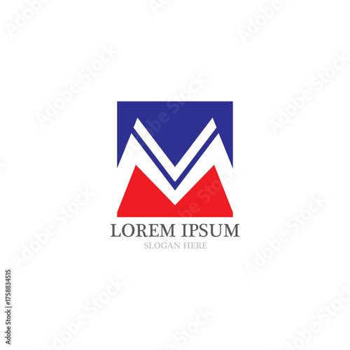 Free Download M Letter Logo Template - GFXLoad