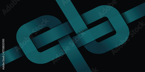 Intricate knot design with teal green hues and subtle textural details isolated on transparent background