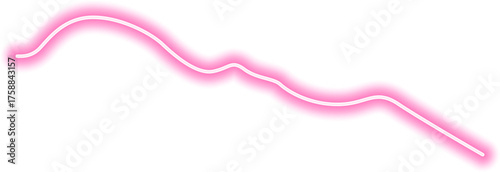 Flowing neon path with a decorative wavy motion, emitting a bright glow.
