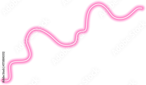 Soft, irregular neon stroke with wavy, flowing movements creating an abstract composition.