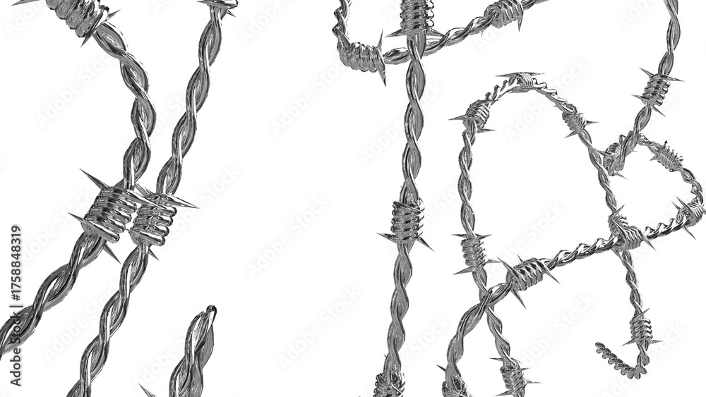 Fototapeta premium Barbed Wire Collection