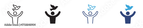 Freedom Icon set, Breakthrough icon , vector illustration.