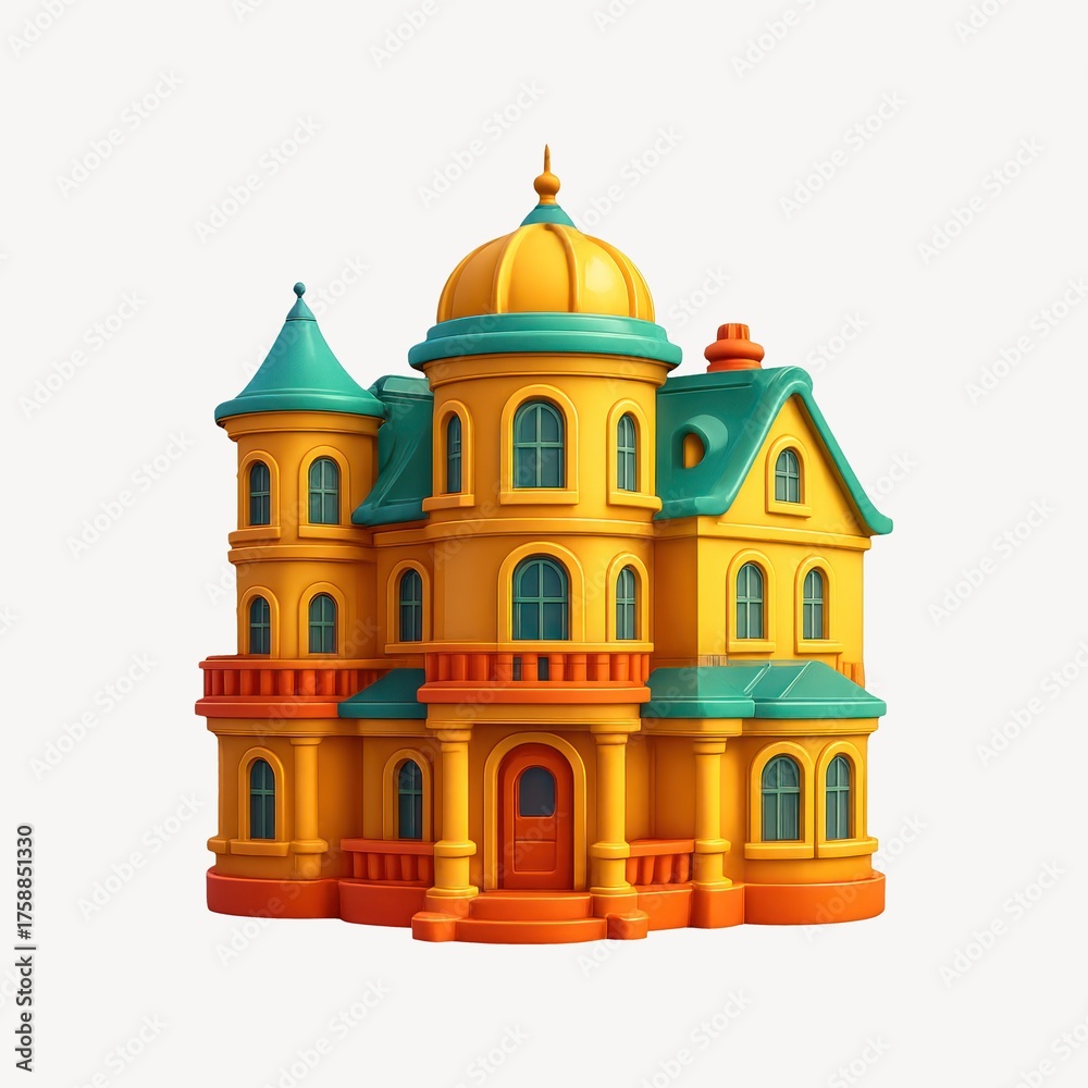 Obraz premium Colorful whimsical fairytale house