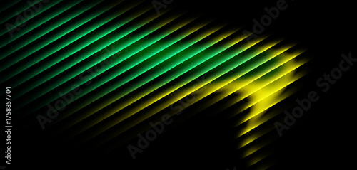 Green and Yellow Futuristic Streaks – Neon Speed Light Background