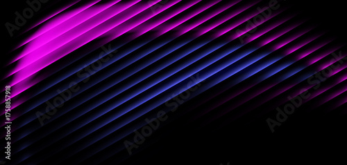 Pink and Blue Curved Light Wave – Vibrant Abstract Neon Background