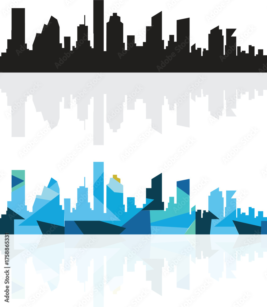Fototapeta premium skyline icon silhouette