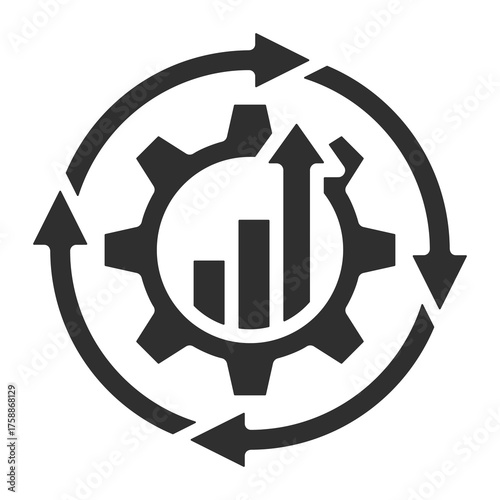 Continuous Improvement Icon Single Vector Collection 