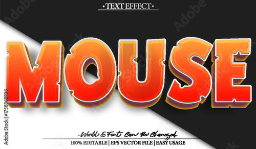  Cute Mouse Small Rodent Furry Tiny Animal Text Effect Editable Alphabet