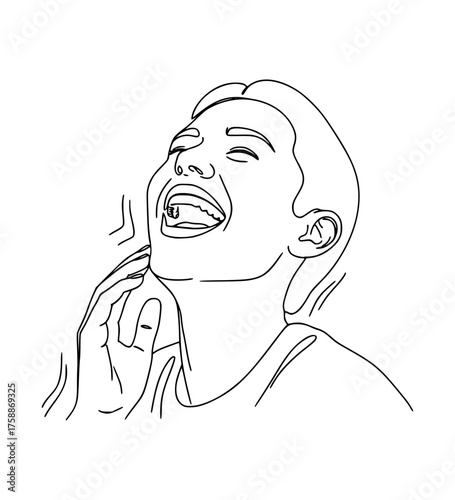 Laughing Out Loud Line Art
