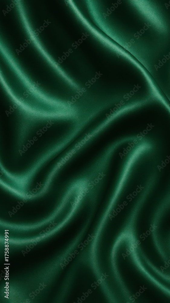 Fototapeta premium Luxurious emerald green silk texture mobile wallpaper