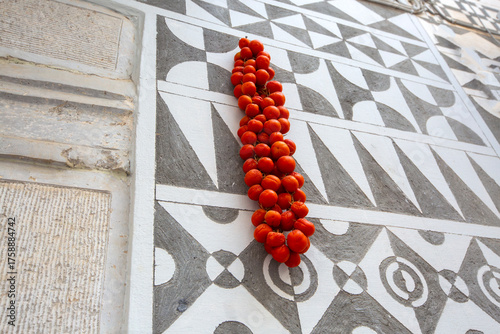 Fototapeta Naklejka Na Ścianę i Meble -  Chios - Greece, October 13, 2025,  Pyrgi Village in Chios Island